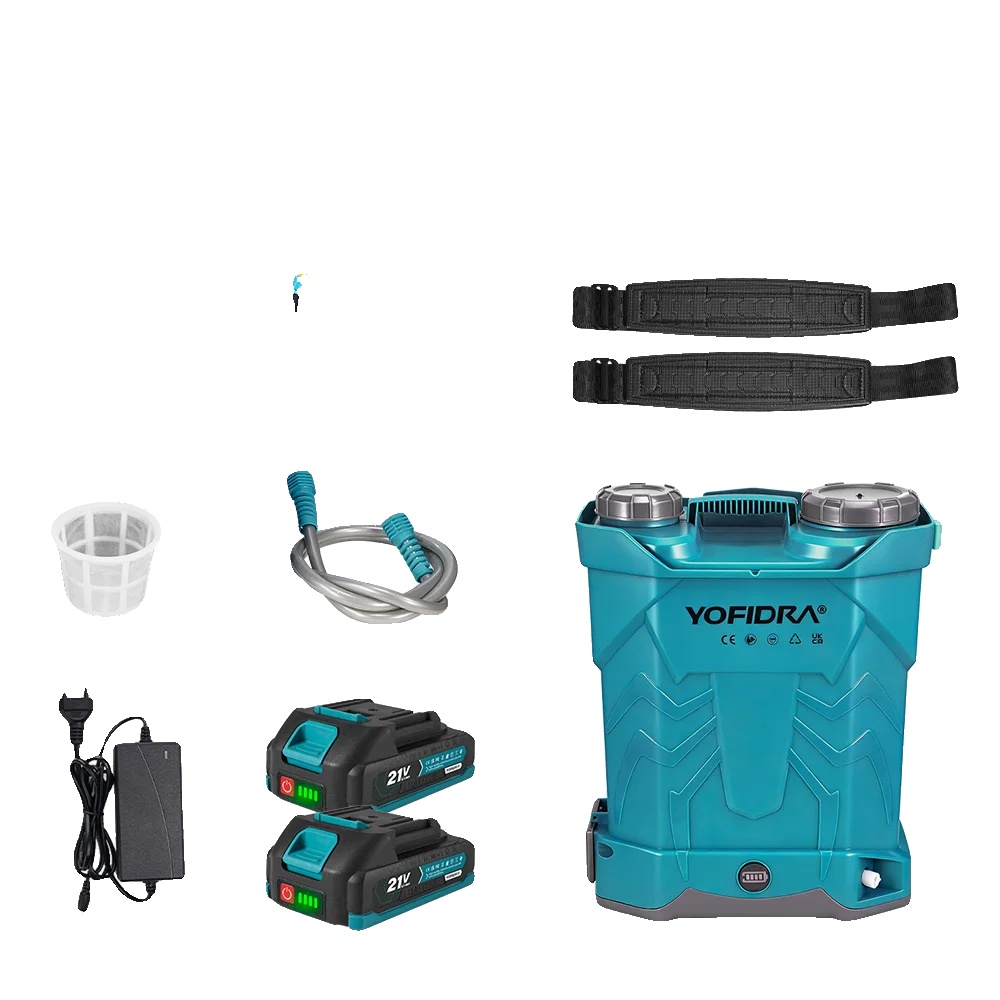 Elektrischer Sprüher, 20l Kapazität, Ergonomisches Rucksackdesign, 2x1.5ah Batterien Set