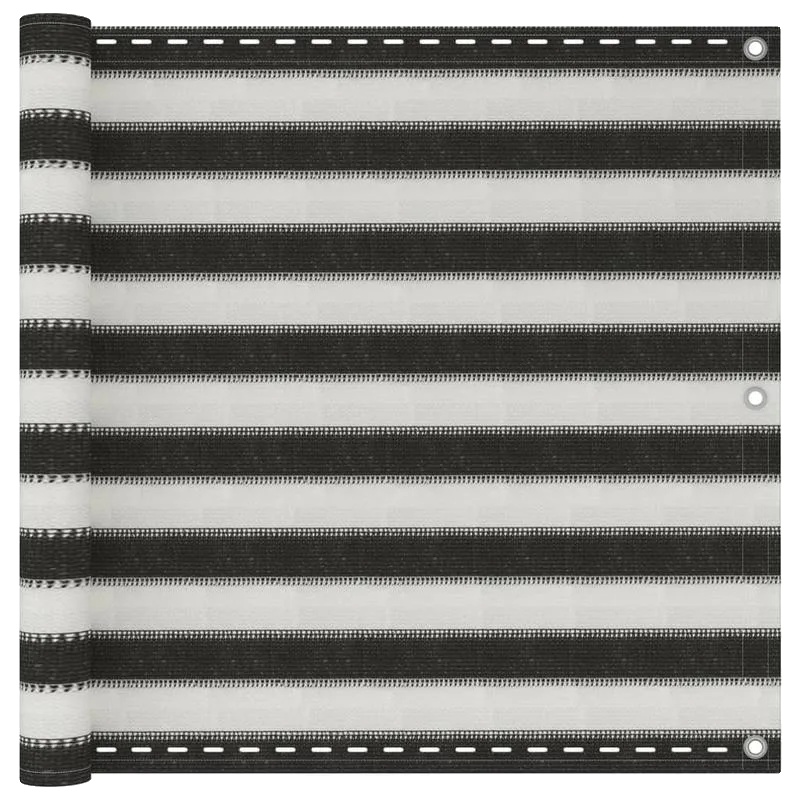 Balkonscreen, Polyethylen Hd Material, 90 Cm Breite, 500 Cm Länge, Anthrazit Und Weiß, Uv-beständig