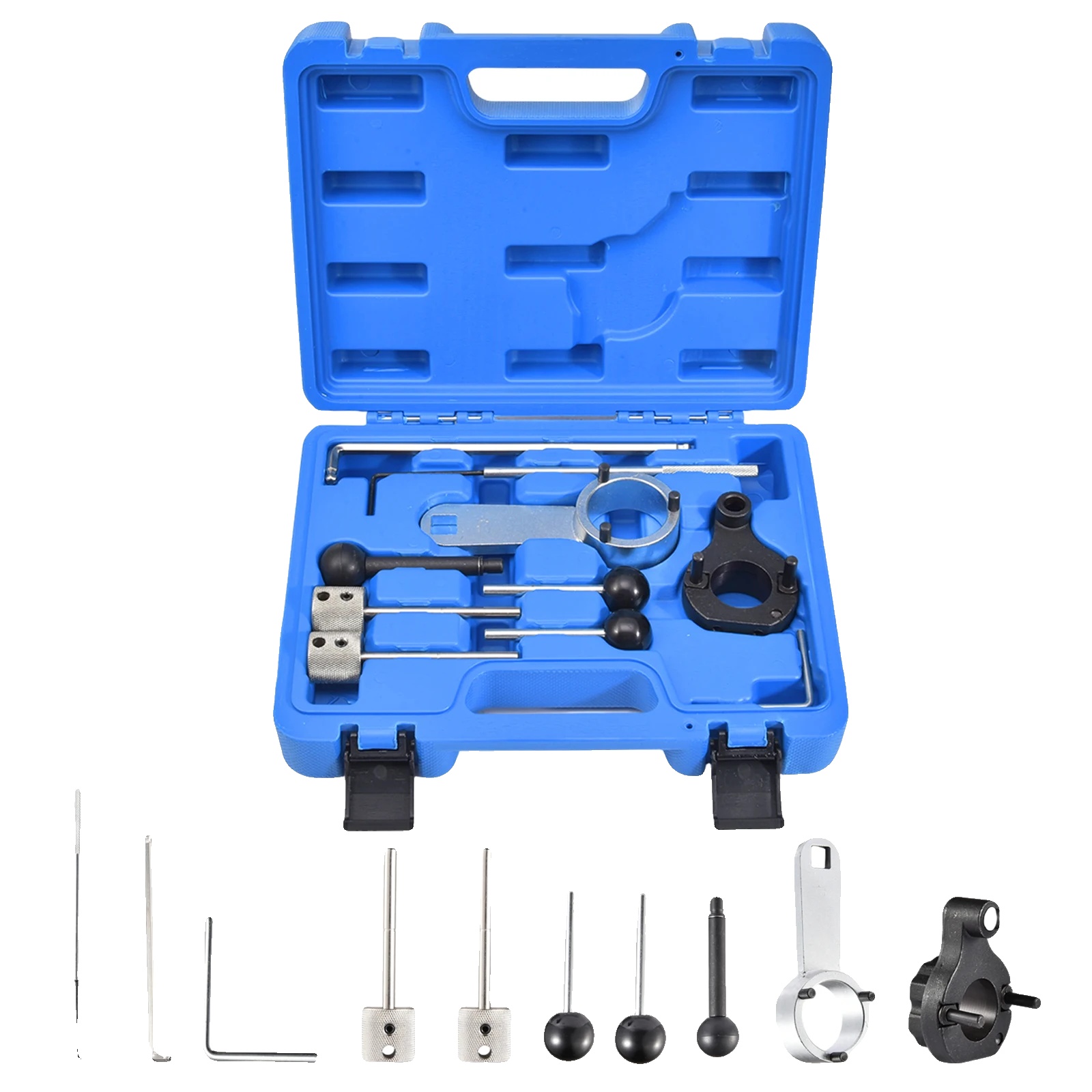 Kurbelwellen-zeitverriegelungswerkzeug, Kohlenstoffstahl, 10 Teile, Blaue Box, Kompatibel Mit T10060a, T3359