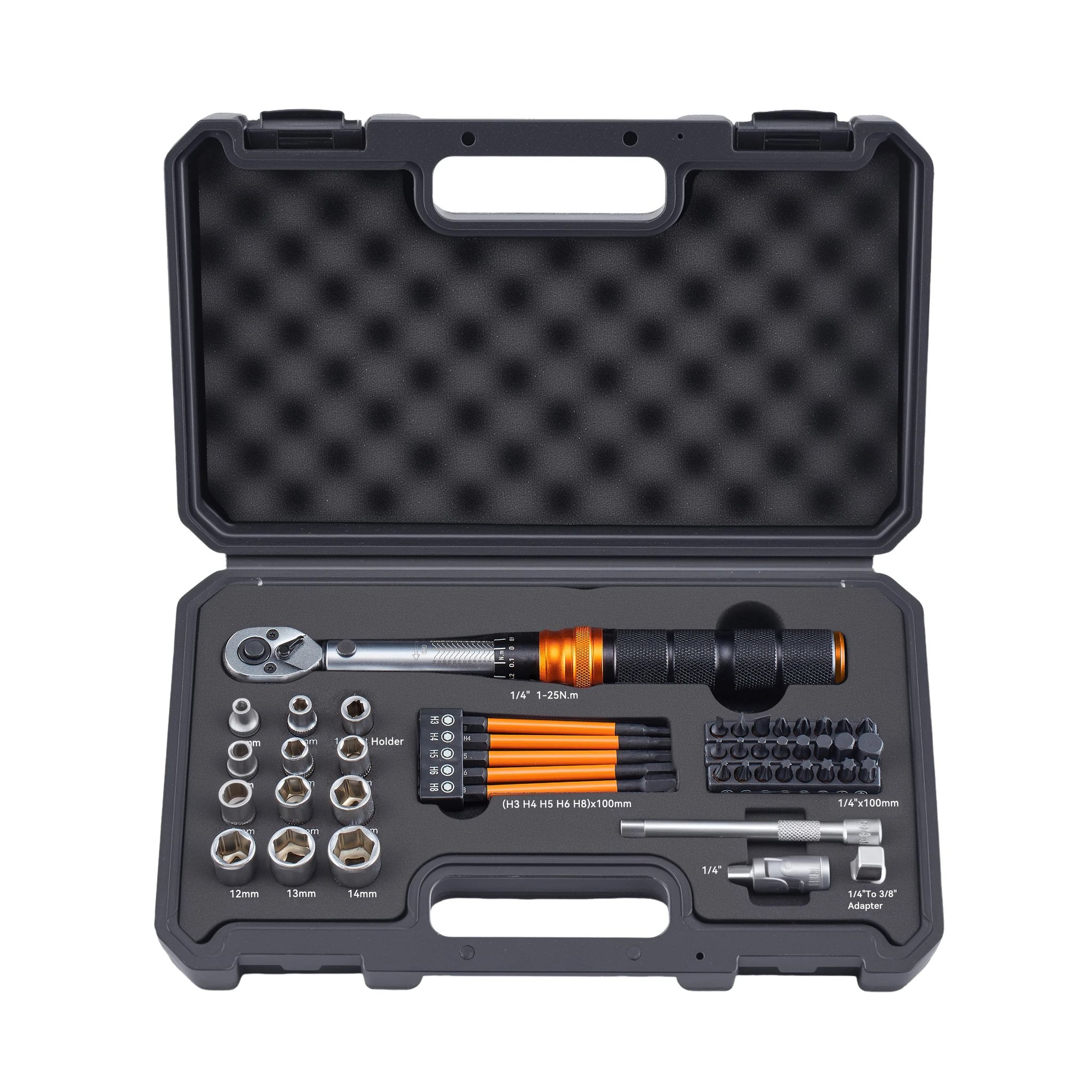 Drehmomentschlüssel-set, 1-25 Nm, 45-teiliges Kit, Wxtm045p