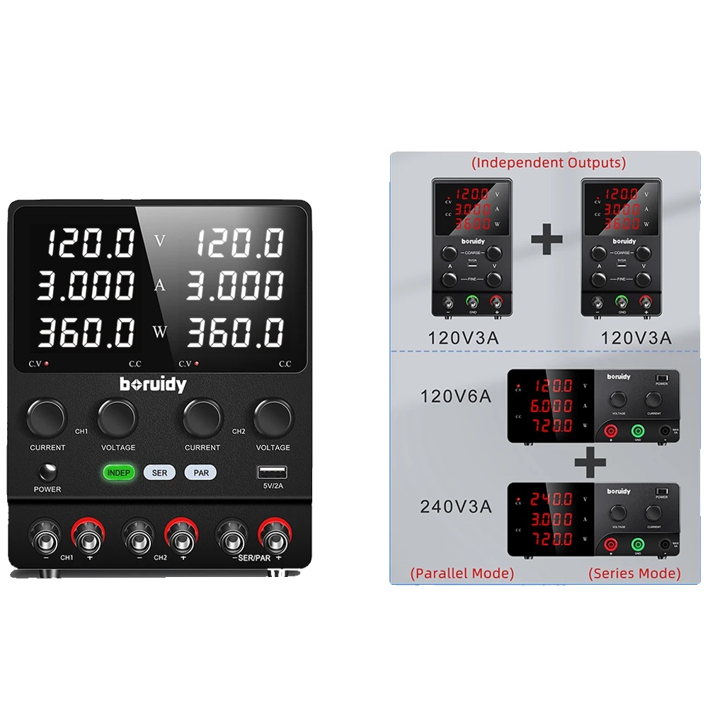 Dc Geregeltes Netzteil, Mehrkanalausgang, Einstellbare Spannung Und Strom, Sps1203-2kd 120v3a