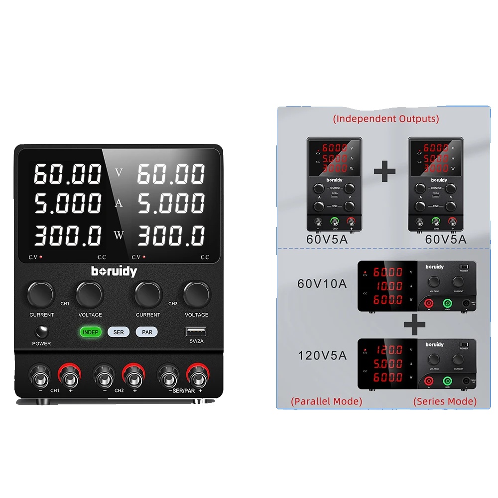 Dc Geregeltes Netzteil, Mehrkanalausgang, Einstellbare Spannung Und Strom, Sps605-2kd 60v5a