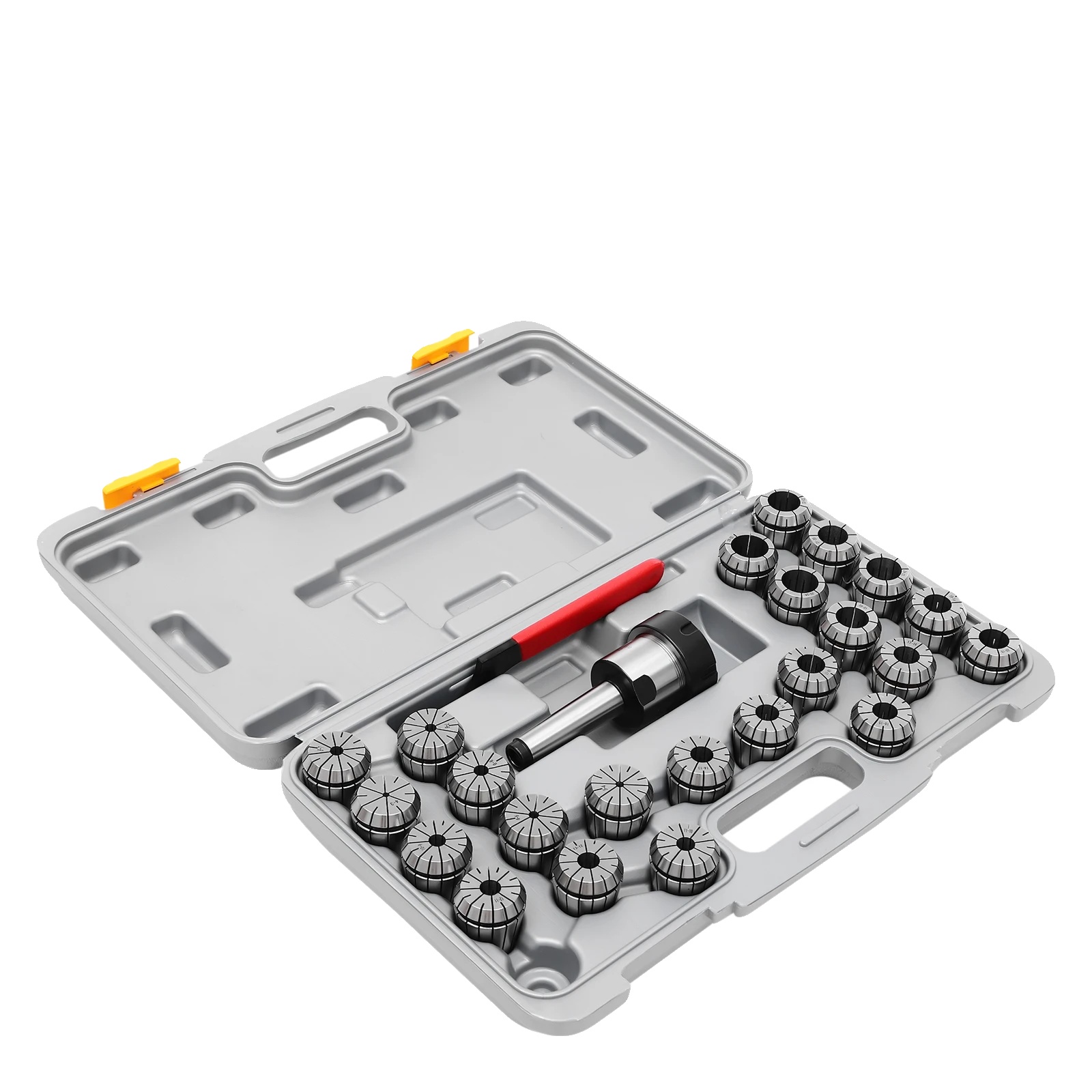 Cnc Spannzangenfutter Set, 23 Spannzangen, 4-26mm Spannbereich, Mk3 Schaftkonus, Zugstangen-gewinde M12, Werkzeugkasten Enthalten