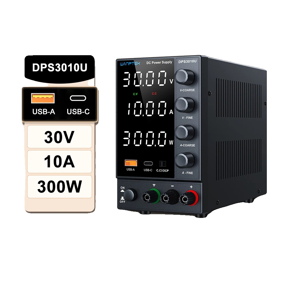 Dc-netzteil, Einstellbare Spannung, Kompaktes Design, Schwarz Dps3010u