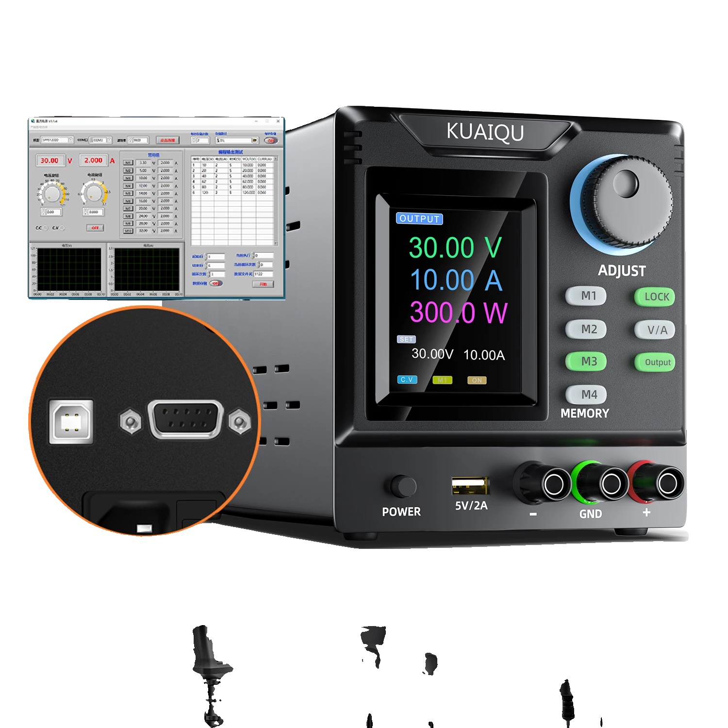 Dc-netzteil, Programmierbar, Usb-konnektivität, Spps-d 30v 10a