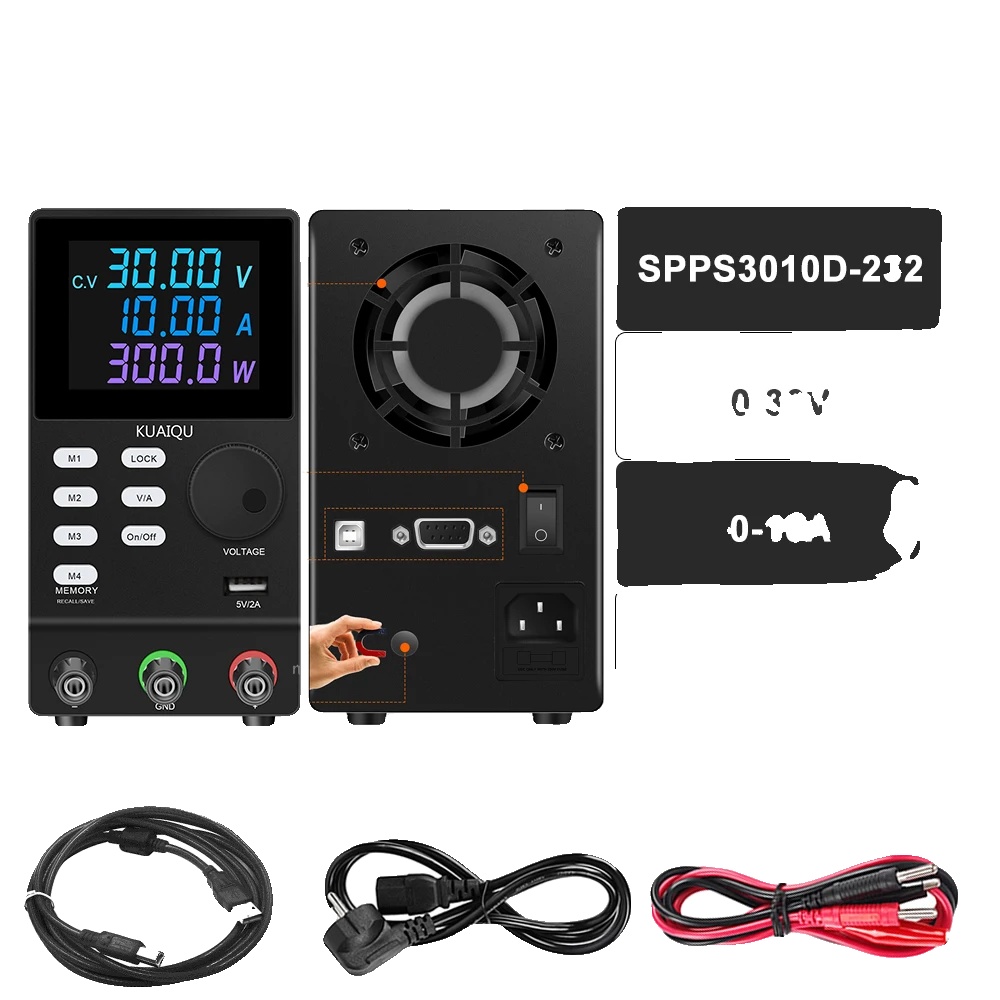 Stromversorgung, Einstellbare Spannung, Zuverlässiger Stromausgang, 3010d-232-schwarz, Ac 220v