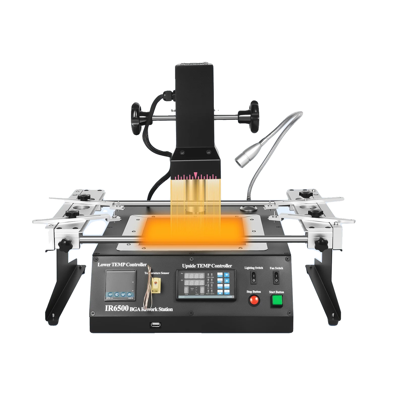Schweißsystem, 1250w, Obere Heizgröße 80x80 Mm, Untere Heizgröße 180x180 Mm, Anwendbare Pcb-größe ≤400x305 Mm, Anwendbare Chip-größe ≤70x70 Mm