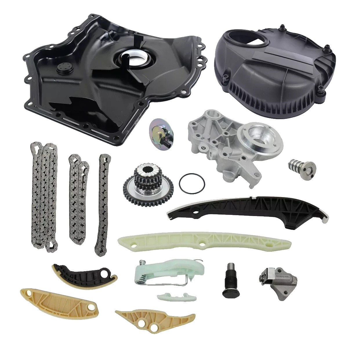 Steuerkettenabdeckung Kit, Hochwertiger Stahl, Kompatibel Mit 2.0 Tsi Tfsi Motoren, Passt Zu Kompakten Sportwagen, Passt Für Modelle Von 2009-2015,