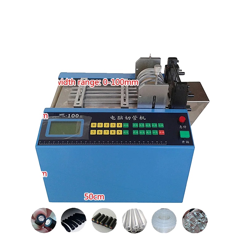 Rohrschneidemaschine, Schnittbreitenbereich 0-100 Mm, Schnittlängenbereich 0-9999 Mm, Leistung 350 W, Spannung 220 V, Abmessungen 50 X 39 X 35 Cm