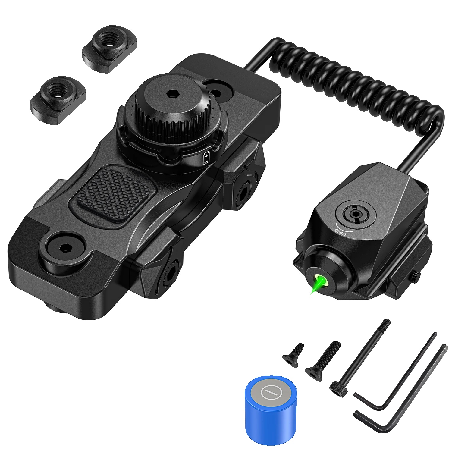 Laser-kit, Kompaktes Design, Kompatible Schienenmontage, 7003 Grün