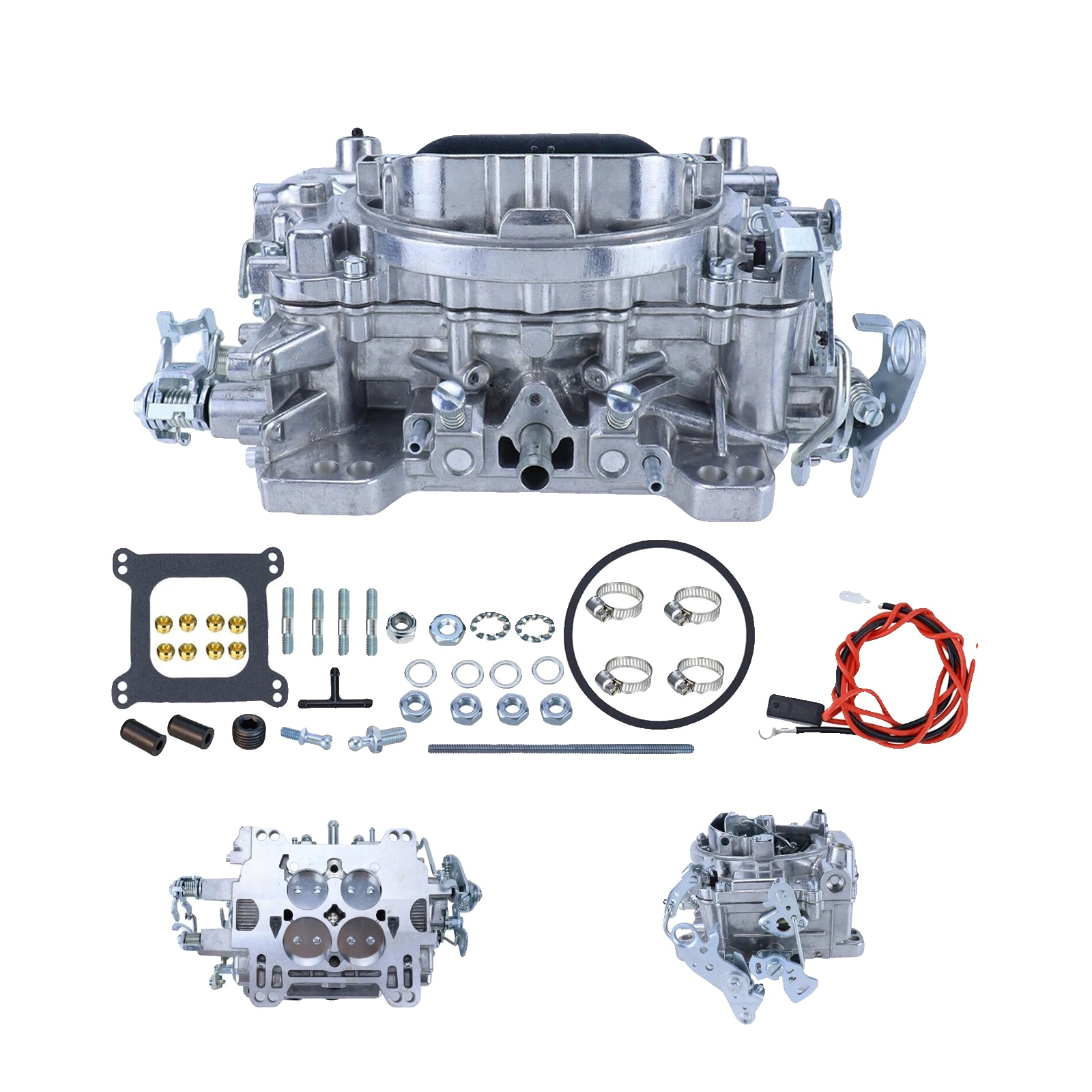 Vergaser, 500 Cfm, 4-barrel Quadratbohrung, Direkter Ersatz, Schraubenlochmuster: 5,160" X 5,625", Step-up-feder: Orange (5" Hg)