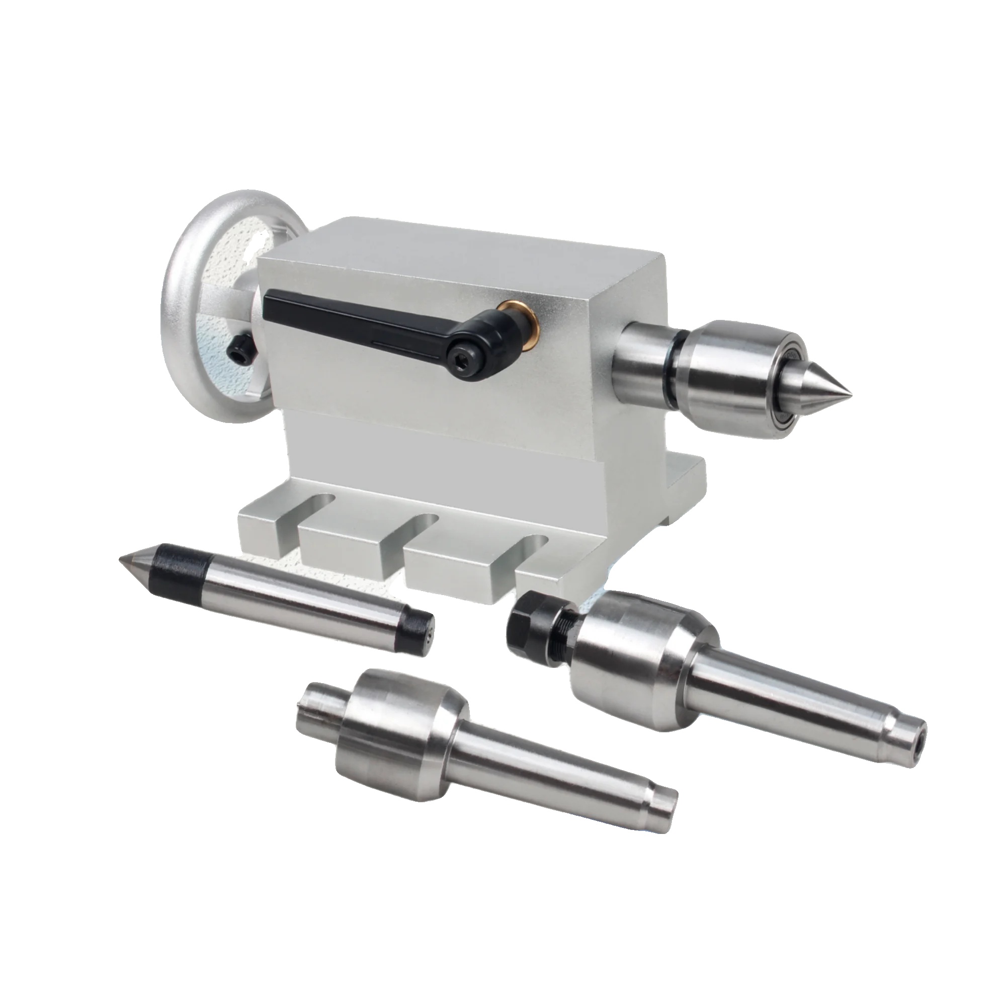 Verstellbarer Reitstock, Zentrierhöhe 65mm, Gesamthöhe 115mm, Dehnungsdistanz 50mm, Nema 23 Motor, Übersetzungsverhältnis 50:1