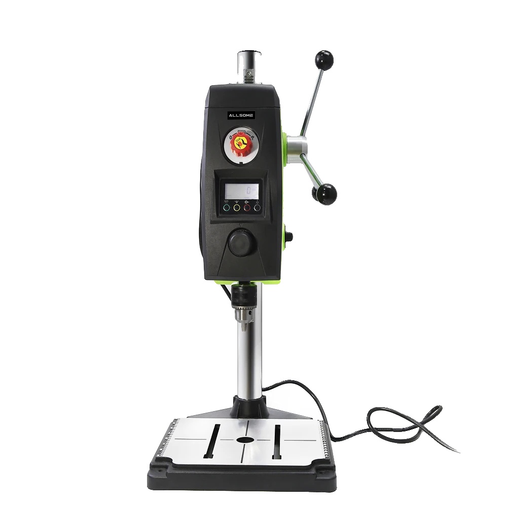 Säulenbohrmaschine, 220v, Bürstenmotor, Lcd-display, Laserfokus, Mechanischer Schaltvorgang