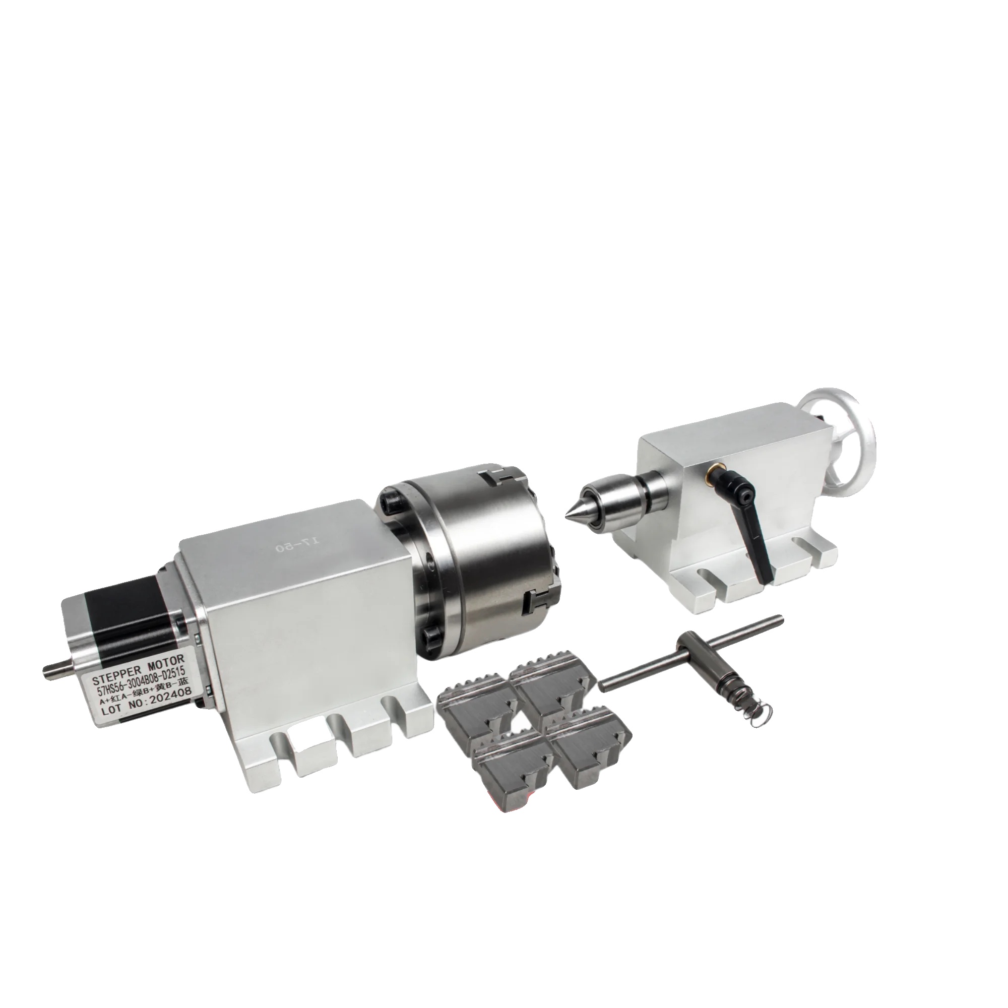 Rotary-achse, Nahtloser Harmonischer Reduziergetriebe, Nema23-kompatibilität, Einfach Rotary, 3 Backen K11-100-b, 50-1 Radio-b