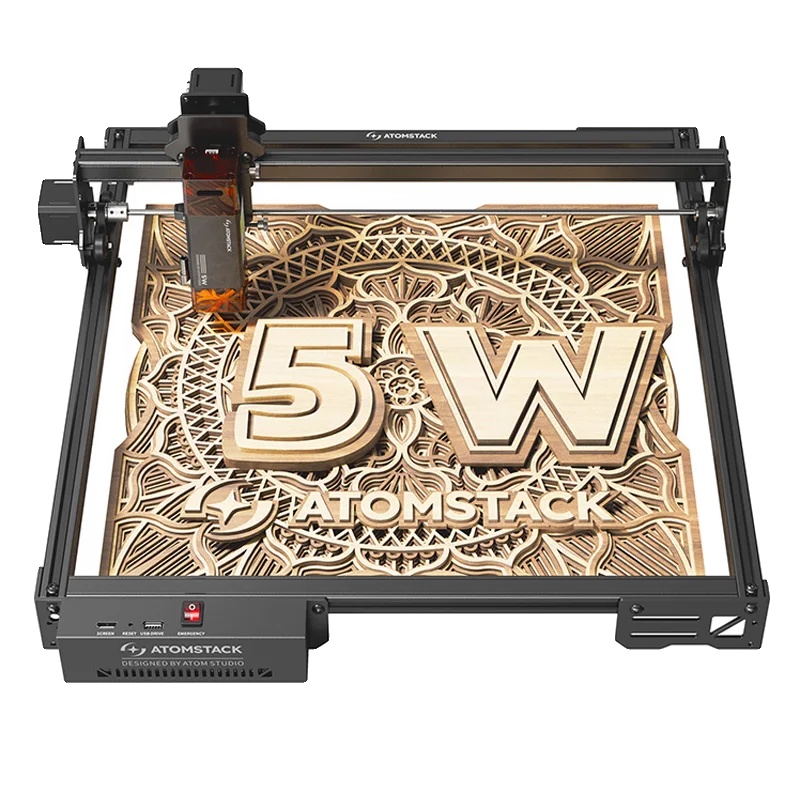 Lasergravierer, Hohe Präzision, Benutzerfreundliche Einrichtung, A5 Pro V2-5w, Eu