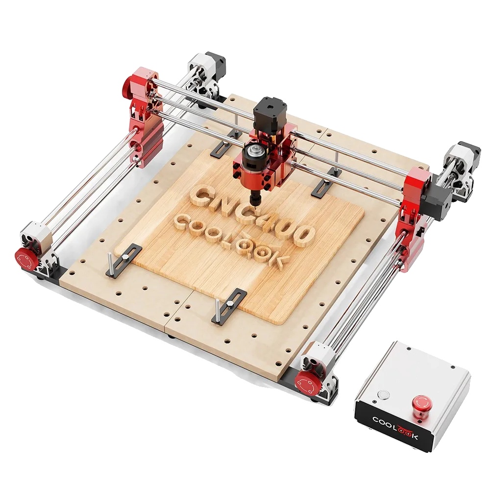 Cnc-fräsmaschine, 8000 U/min Spindel, 500 Mm/min Geschwindigkeit, Grbl Open-source-steuerungssystem Für Mdf Und Massivholz, Coolook Cnc400