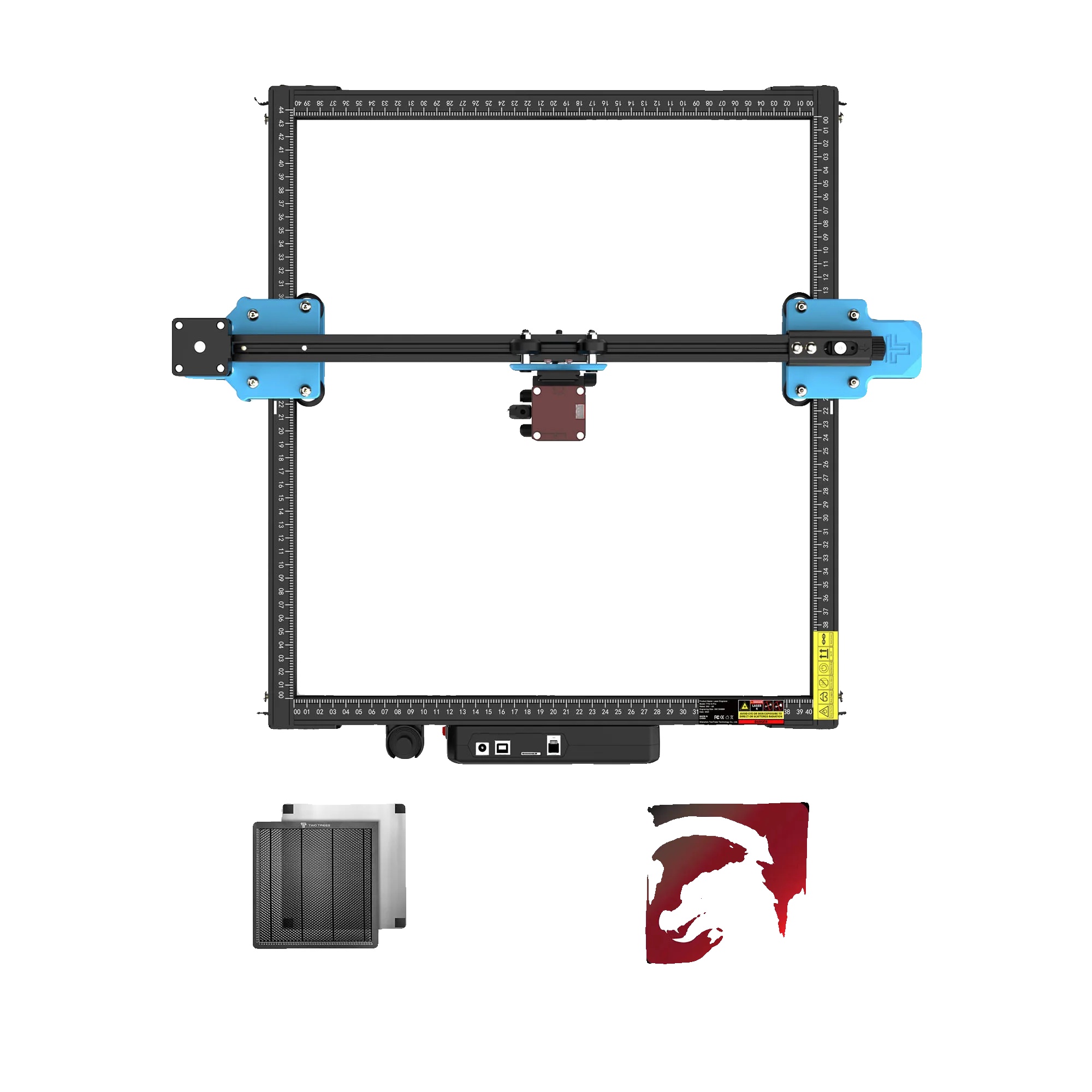 Lasergravierer, 300x300mm Gravurfläche, Hohe Präzision, Set 3, Tts-55 Pro-c, 100v-240v Eu Plug-f
