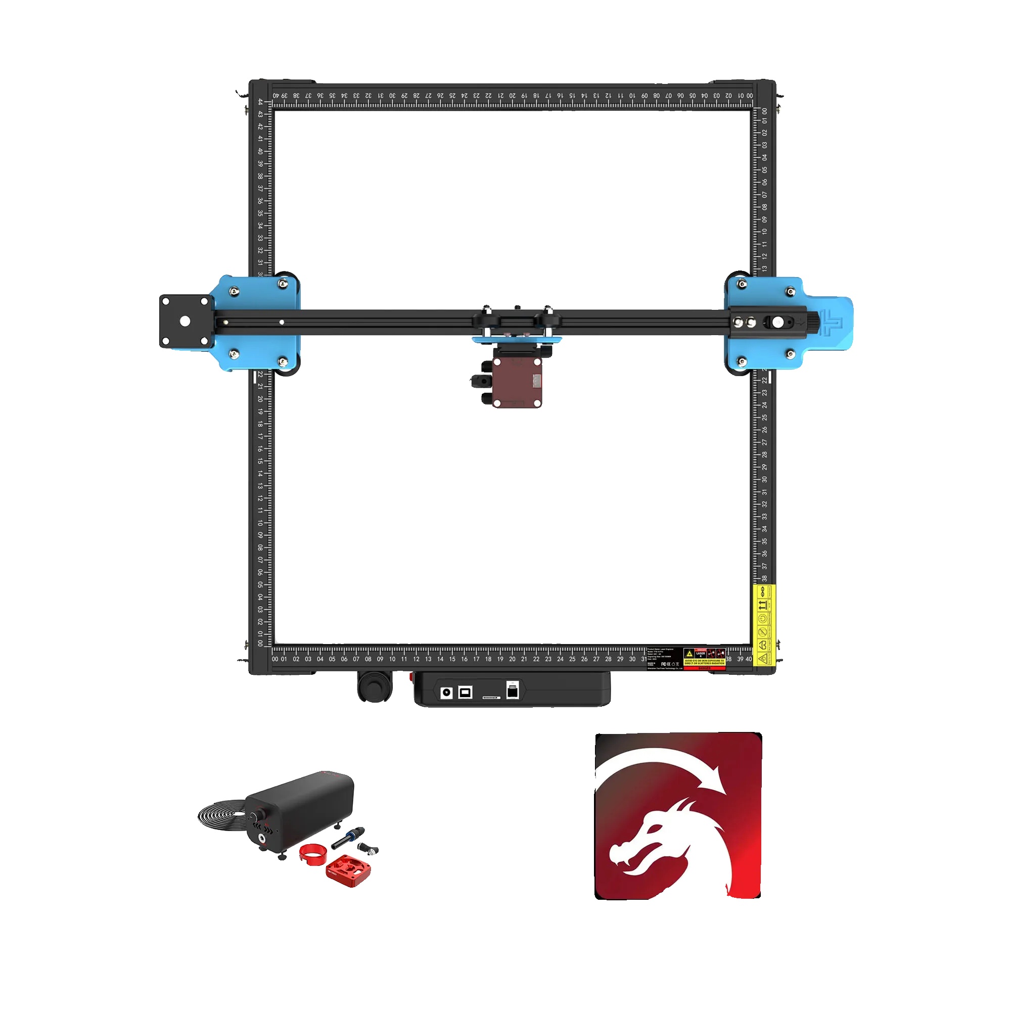 Lasergravierer, 300x300mm Gravurfläche, Hohe Präzision, Set 4, Tts-55 Pro-d, 100v-240v Eu Plug-h
