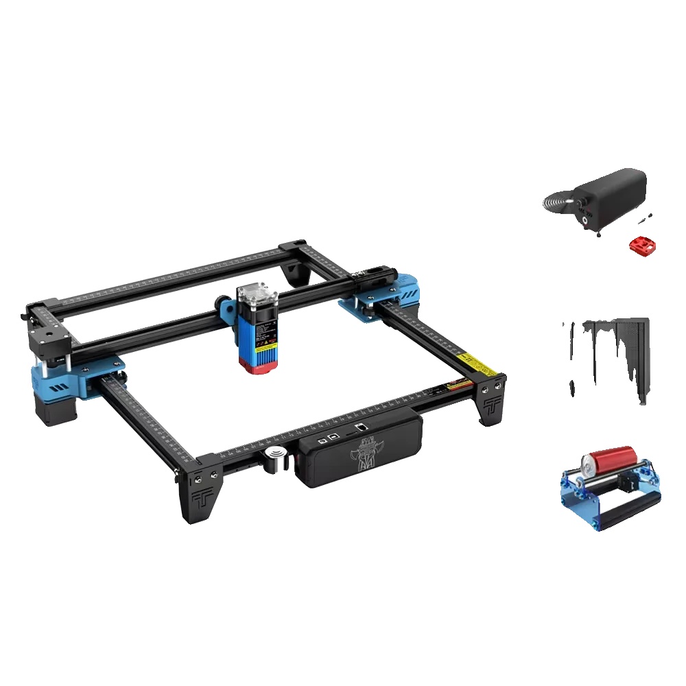 Lasergravierer, Wifi-steuerung, 300x300mm Gravurfläche, Set 7, 10w
