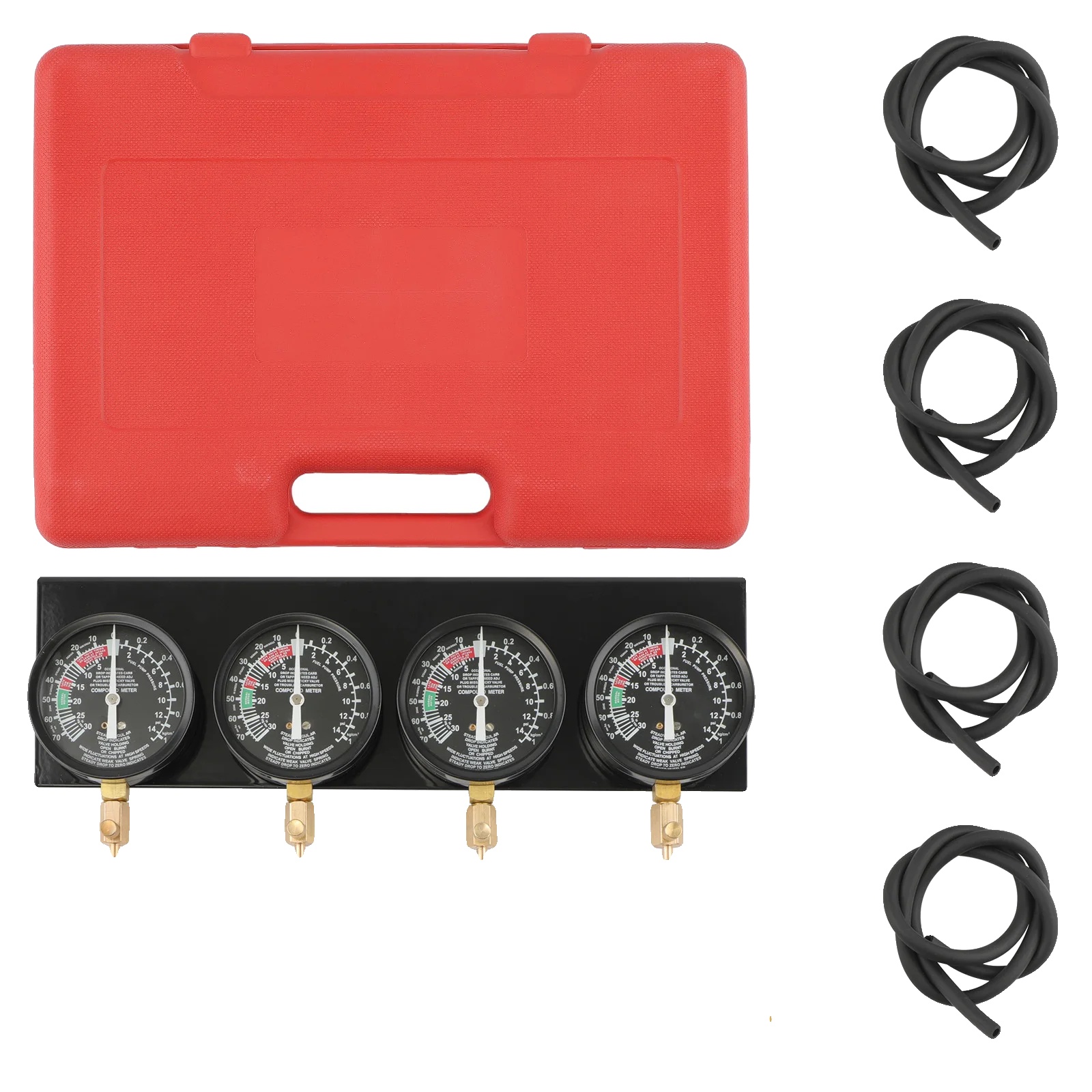 Vergaser-synchronisierungswerkzeug-set, Langlebiger Stahl, 30 X 25 X 8 Cm, Geeignet Für Die Meisten Motorradvergaser, Kalibriert Mehrere Vergaser