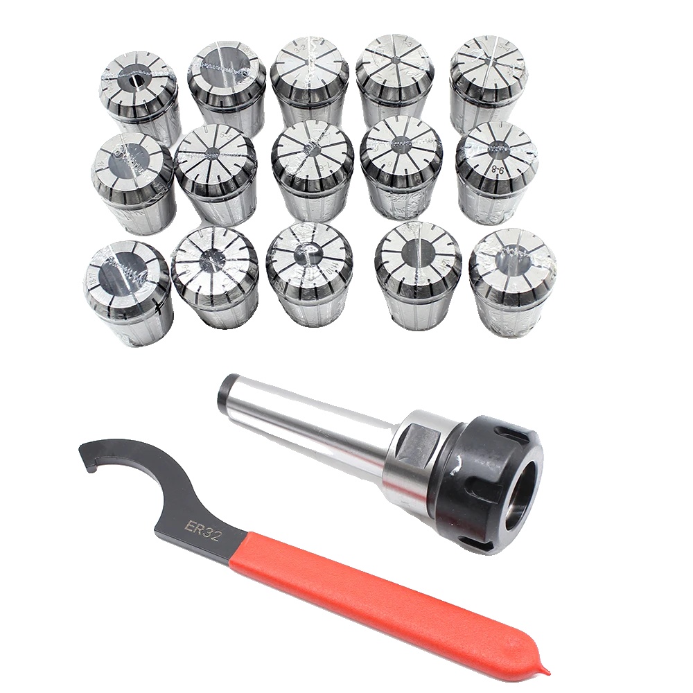 Spannzangen-set, Präzise Spannkraft, Vielseitige Anwendung, Stahlfarbe