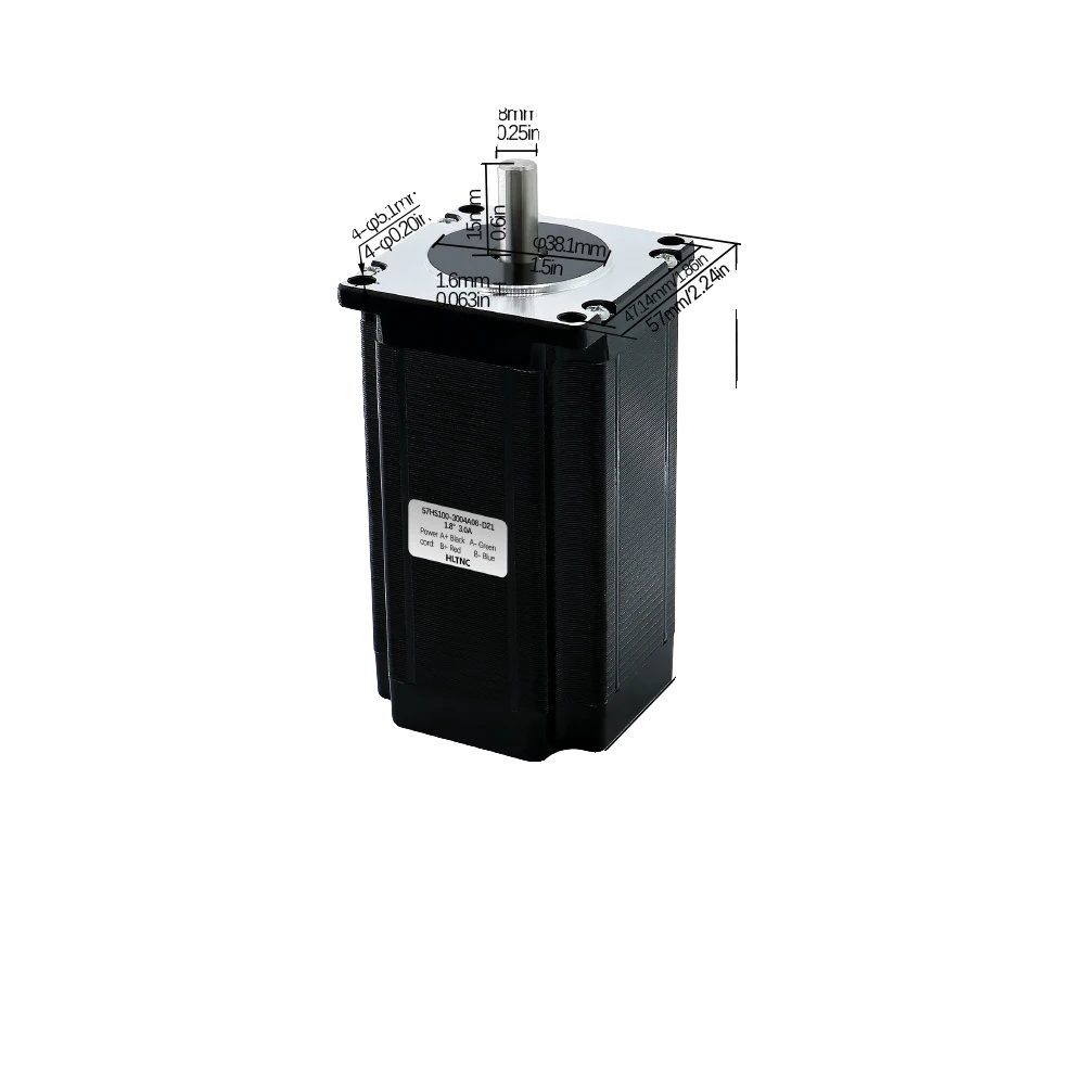 Schrittmotor, Hohe Drehmoment, 2-phasen, 8mm Einfachwelle
