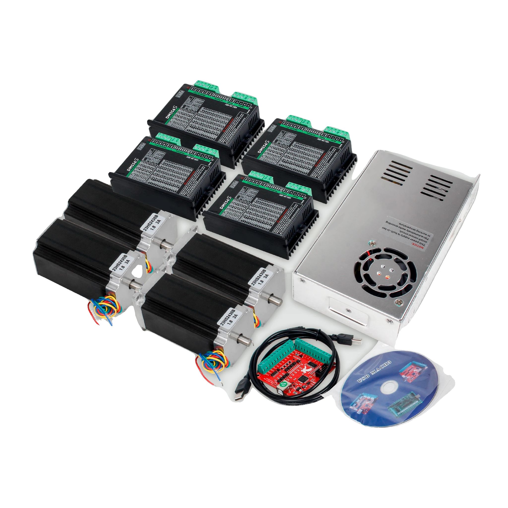 4-achsen Cnc Mach3 Steuerungskit, Schrittmotoren, Usb-kompatibilität, 4-achsen-kit, 8mm