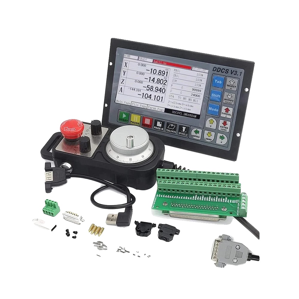 Cnc-bewegungssteuerung, 4 Achsen, 500khz Ausgangsfrequenz, Arm + Fpga-steuerungssystem, 17 Funktionstasten, Not-aus-funktion