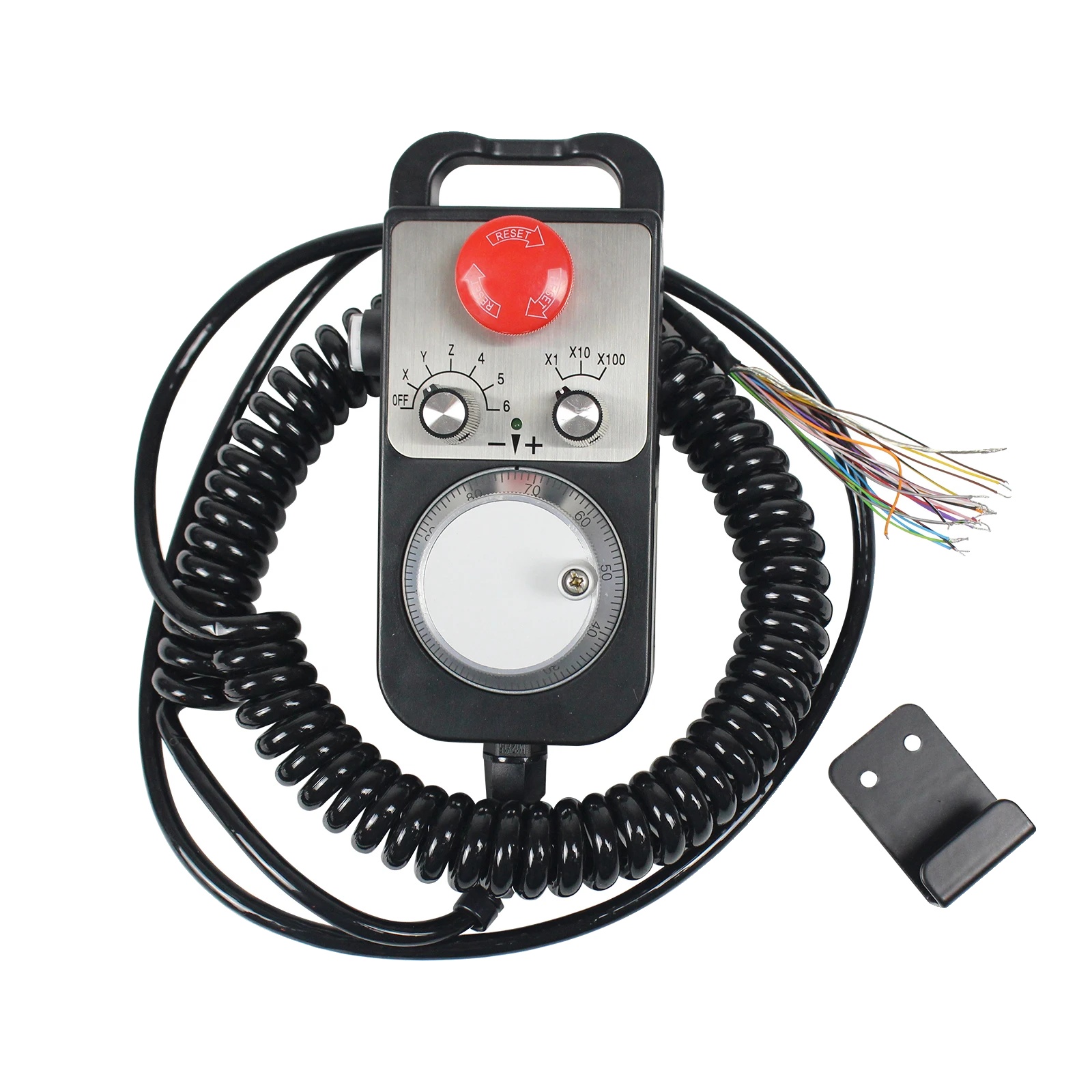 6-achsen-handrad, Aluminiumlegierung, 130 X 130 X 80 Mm, 100 Impulse Pro Umdrehung, 5v Dc, Not-aus-funktion