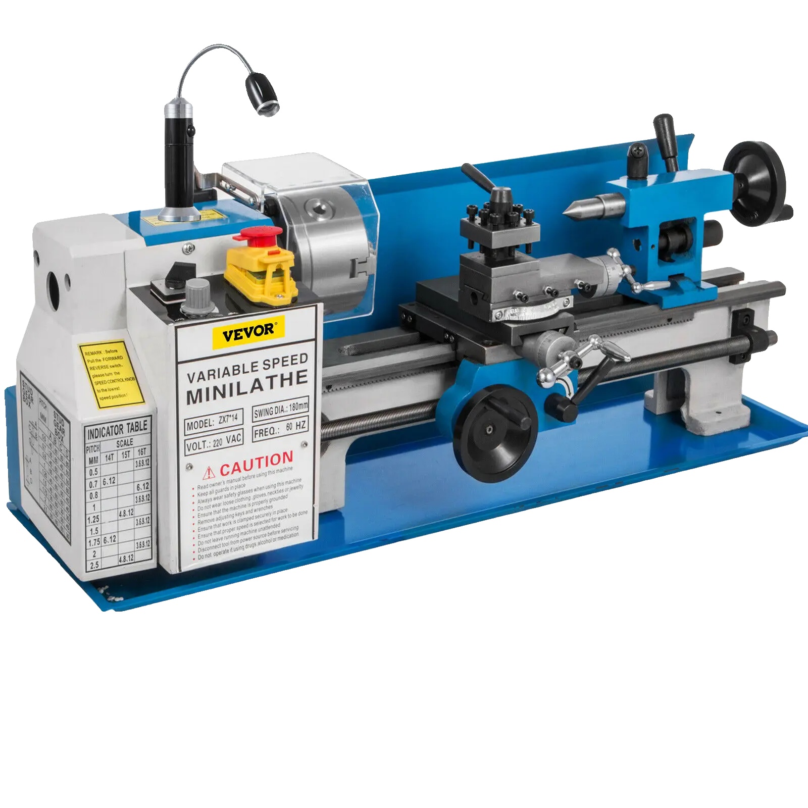 Mini-metall-drehmaschine, Stufenlose Geschwindigkeitsregelung, Große Arbeitskapazität, Version A