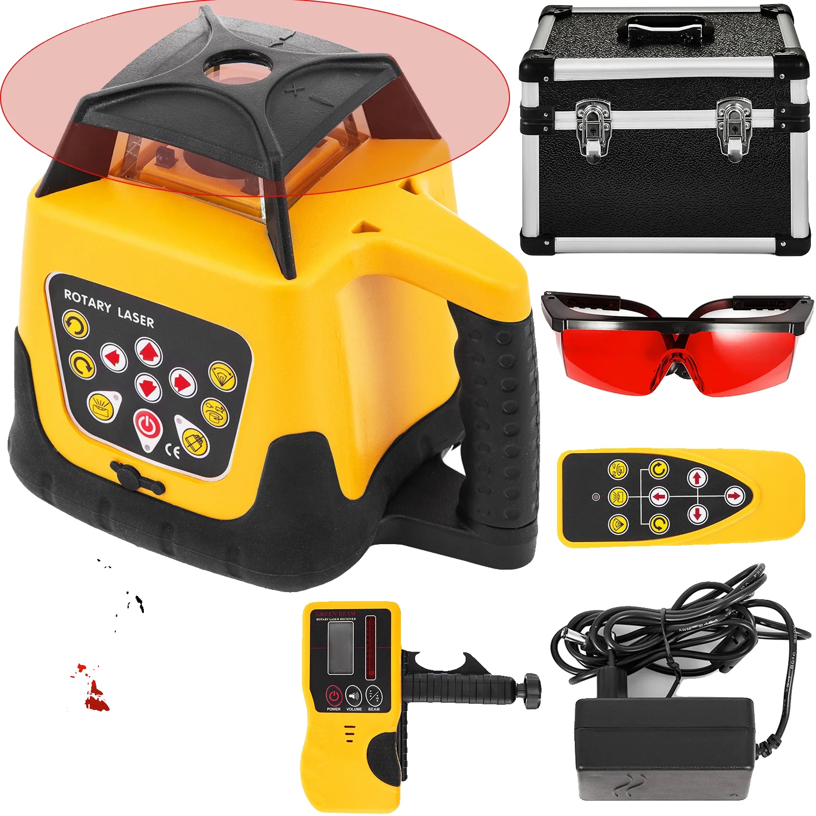 Rotationslaser, 360-grad-scanning, Selbstnivellierend, Roter Strahl 1