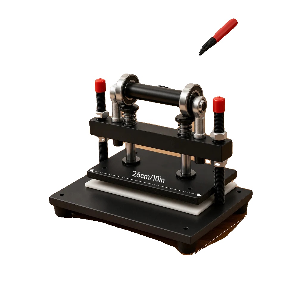 Leder Schneidemaschine, 15mm Maximaldruckhub, 2t Kapazität, 27cm Zuführbreite, 100mm Verstellbare Höhe, 14mm Stahlplattendicke