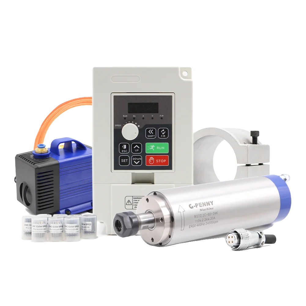 Cnc-spindelmotor, Wassergekühlt, 2,2 Kw Inverter, 220v, Keramikkugel-lager