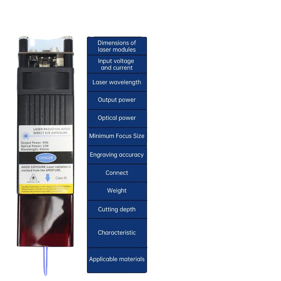 Laser-modul, Pwm-steuerung, Vielseitige Kompatibilität, 40w 40x40mm