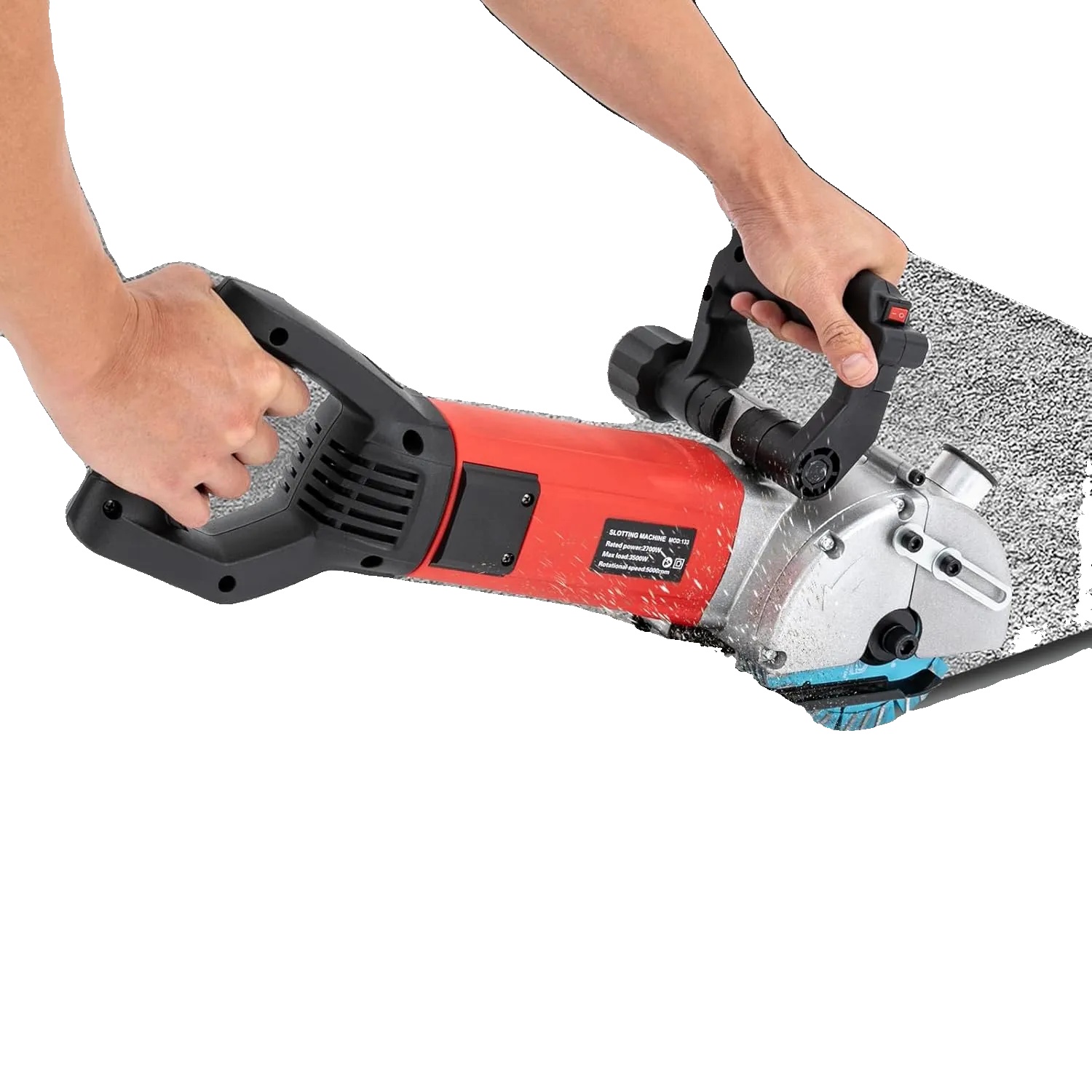 Slotting-maschine, Verstellbare Tiefe, Leistungsstarker Motor, Rot