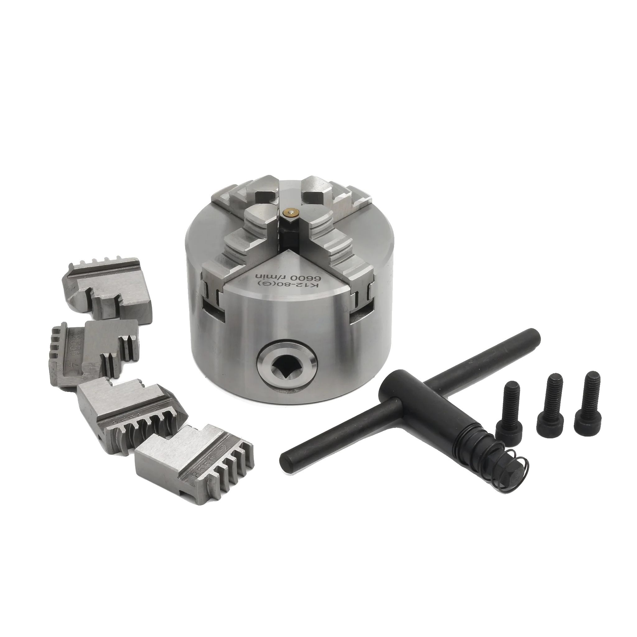 Futter, Manuell, 4-backen-design, Hochpräzise, 4 Backen K12-80mm