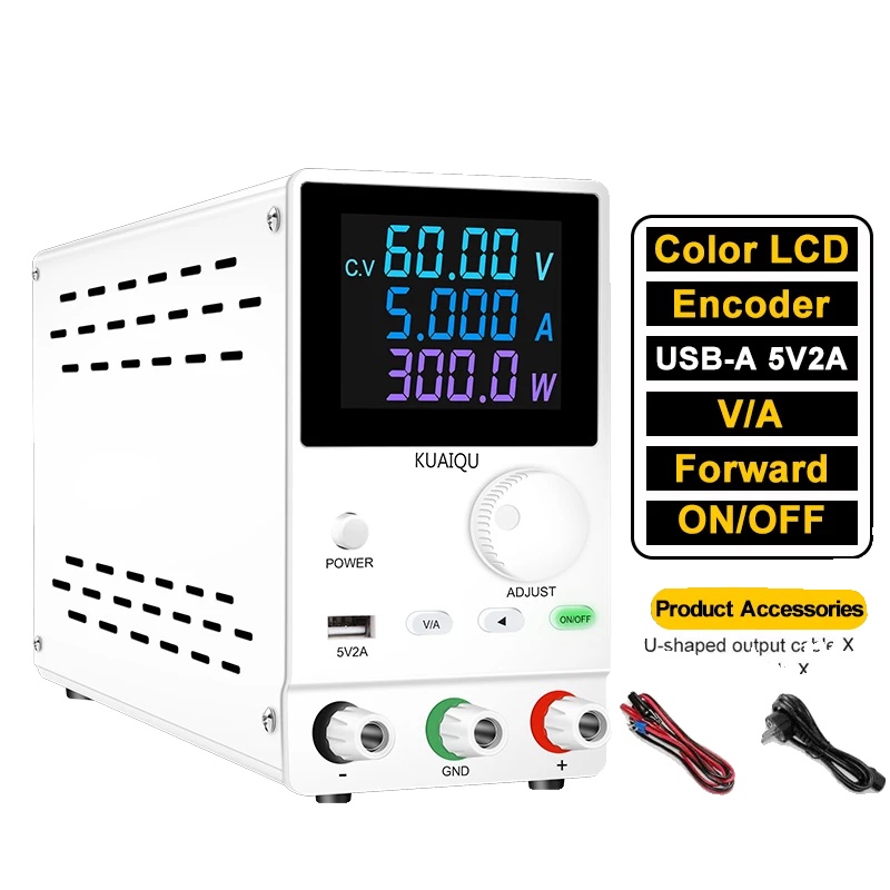 Dc-netzteil, Einstellbare Spannung, Hohe Präzision, 60v 5a 300w Weiß