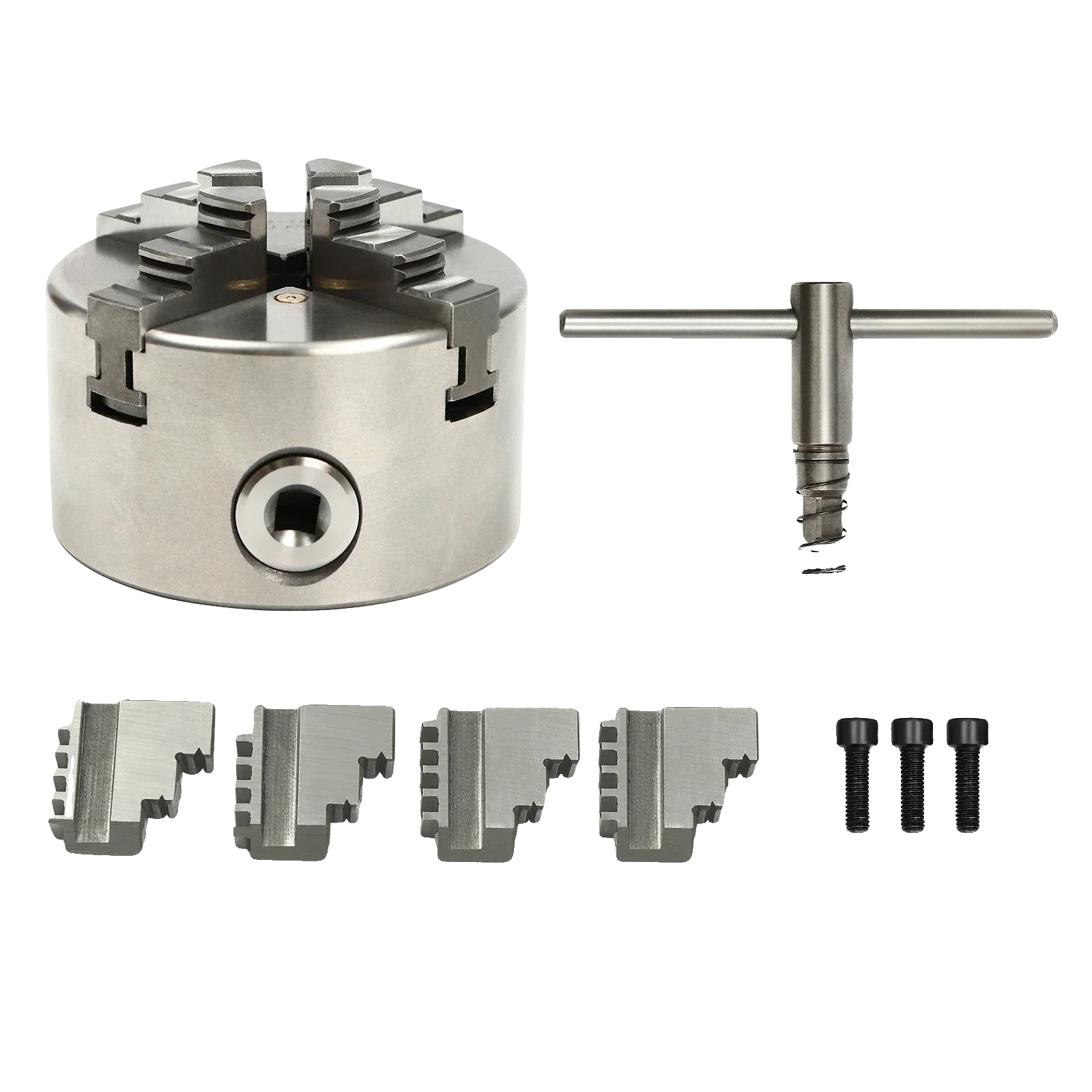 4-futter, Robuste Konstruktion, Vielseitiger Spannbereich, Silber