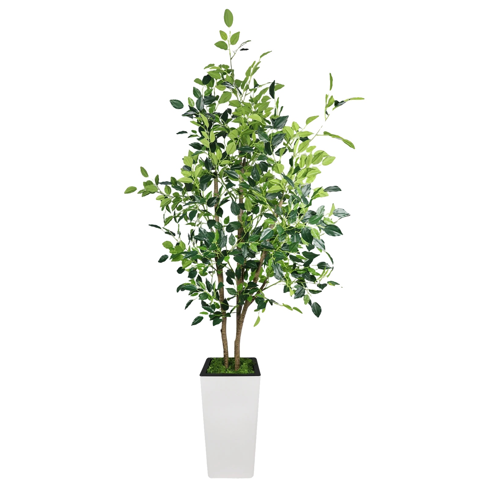 Künstlicher Ficusbaum, Realistische Seidenblätter, Pflegeleicht, 6ft