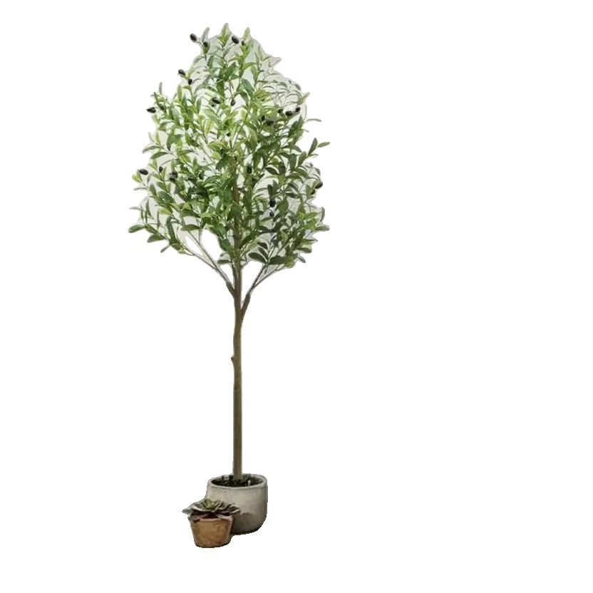 Künstlicher Olivenbaum, 150 Cm Hoch, Töpfe Inklusive, Für Den Innenbereich, Realistische Blätter, Verstellbare Äste