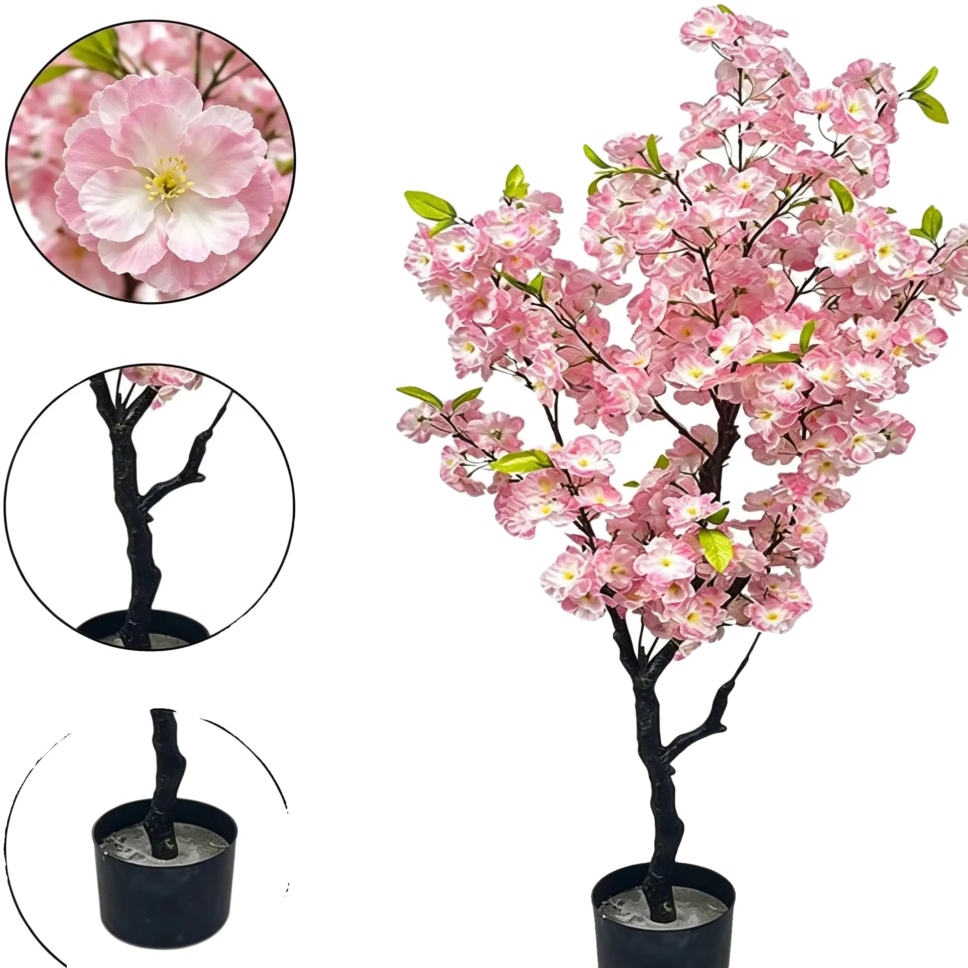 Künstlicher Kirschbaum, Pe-material, Höhe 50 Cm, Breite 30 Cm, Für Den Innenbereich, Baum-modell