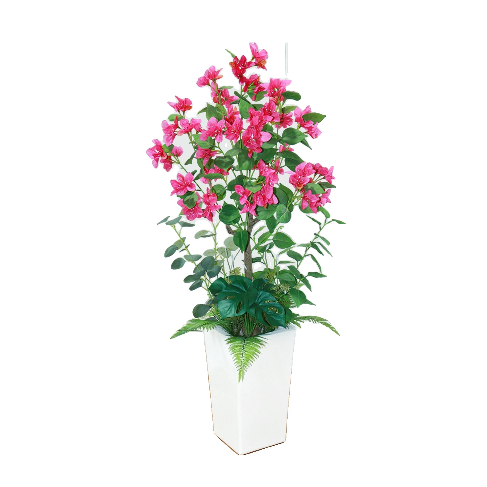 Künstlicher Bougainvillea-baum, 120 Cm Höhe, Bonsai-stil, Bodenplatzierung, Topf Enthalten, Pflegefrei