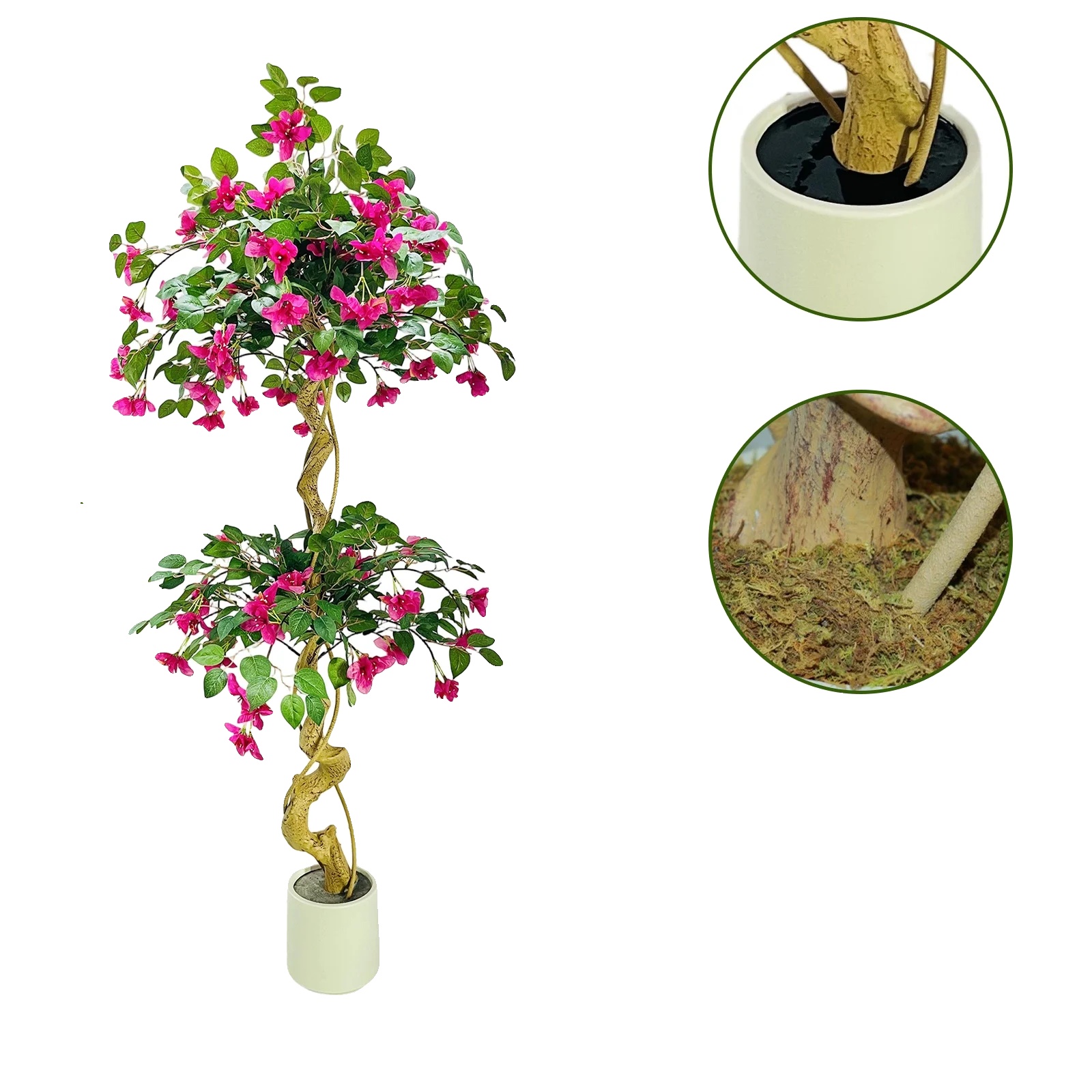 Künstlicher Bougainvillea-baum, Realistisches Design, Pflegeleicht, 150cm