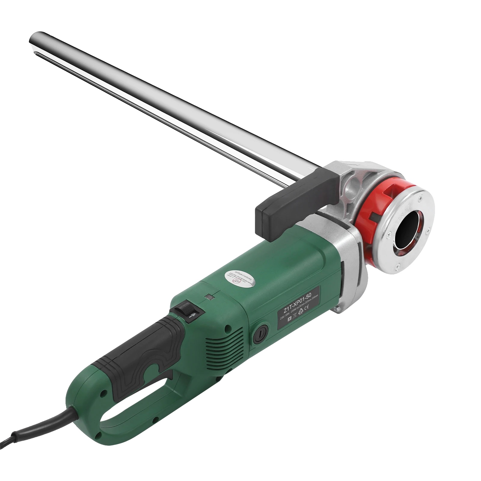 Elektrische Rohrgewindeschneidemaschine, 2300w Leistung, Kompatible Rohrgrößen 2"-1/2", Leerlaufdrehzahl 26 U/min, Anwendbarer Rohrdurchmesser 20,9 Mm