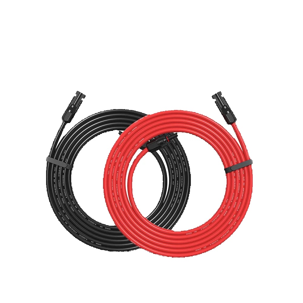 Solarkabel, Tuv-zertifiziert, Hochspannungsbewertung, Schwarz+rot-b, 10 Awg-b, 20m