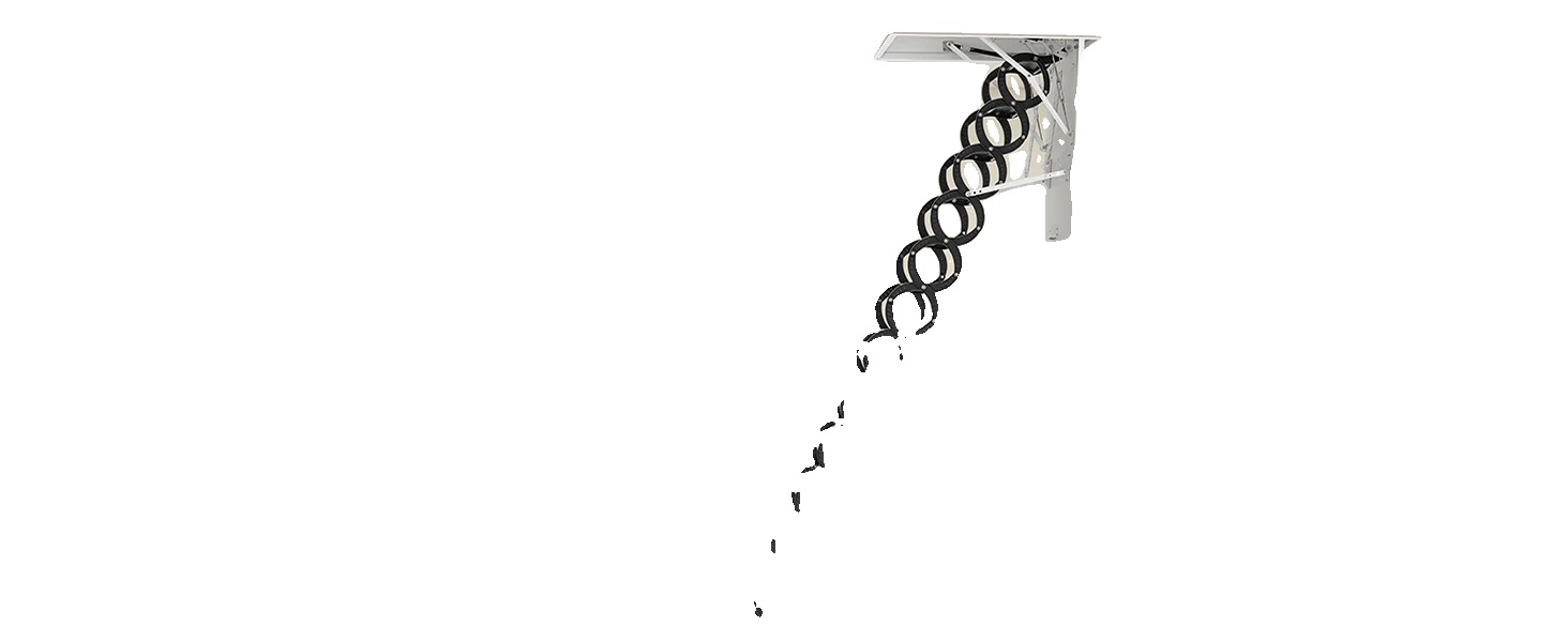 Dachbodenleiter, Ausziehmechanismus, Ergonomische Handläufe, Typ1