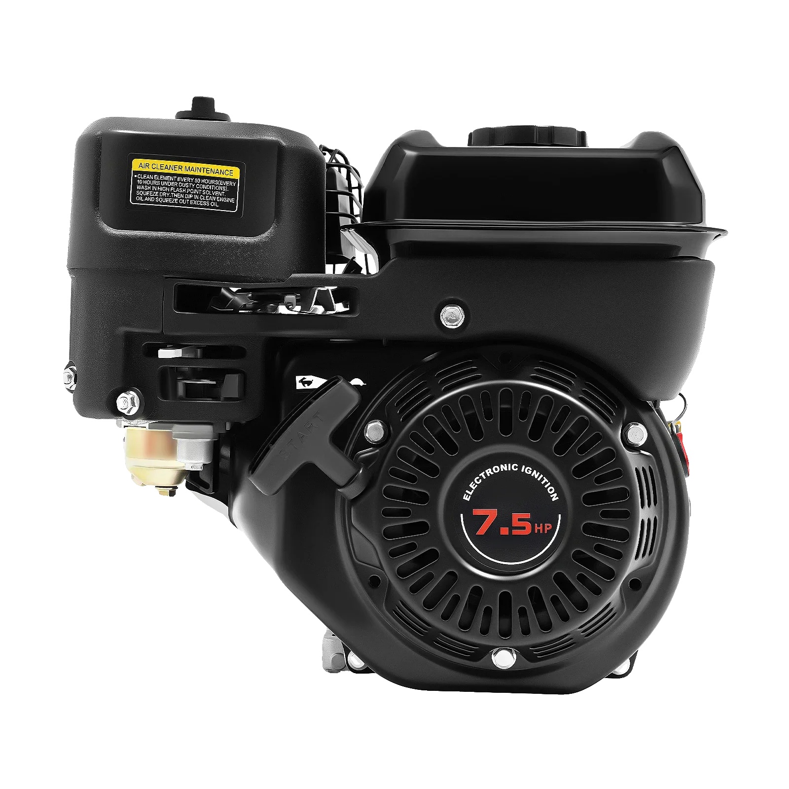 Motor, 7,5 Ps, Leiser Betrieb, Schwarz