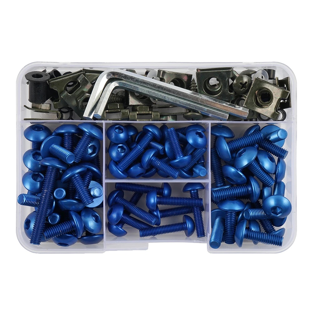 Verkleidungsbolzen-kit, Langlebiges Aluminium, Einfache Installation, Blau
