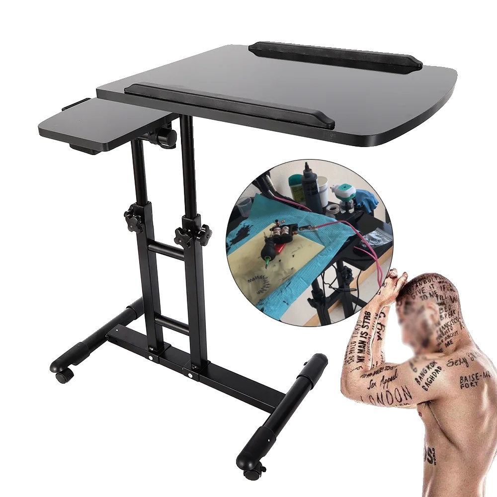 Tattoo-arbeitsplatz, Höhenverstellbar 57,5-90cm, Werkbankgröße 6440cm, Tragfähigkeit 12,5kg, Grundfläche 5638cm, Nettogewicht 5,3kg