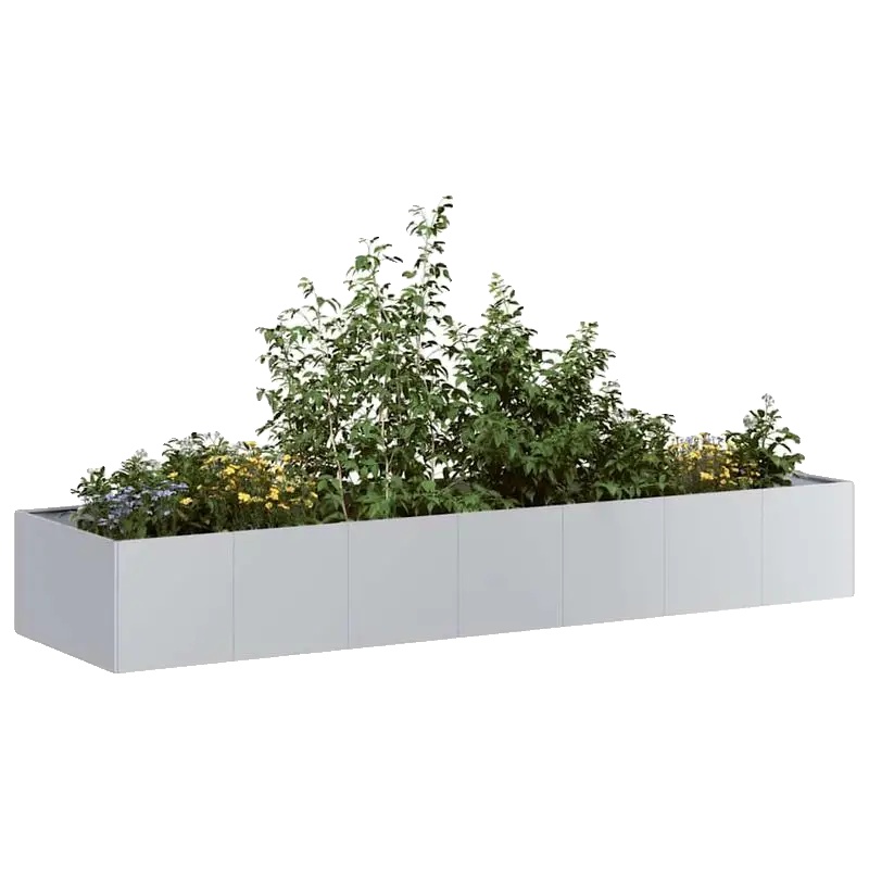 Hochbeet, Verzinkter Stahl, 280 Cm X 80 Cm X 40 Cm, Unterstützt Verschiedene Pflanzen, Verbesserte Drainage, Langlebiges Design
